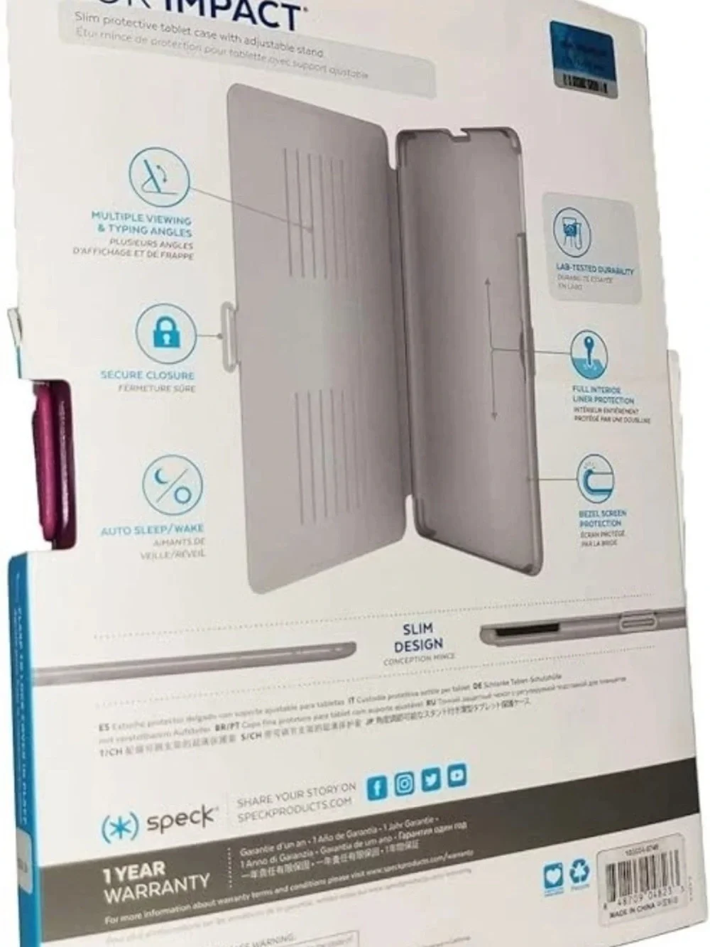 NEW Speck Ellipsis 10 HD Balance Folio - Syrah Purple/Magenta Pink